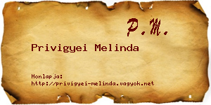 Privigyei Melinda névjegykártya